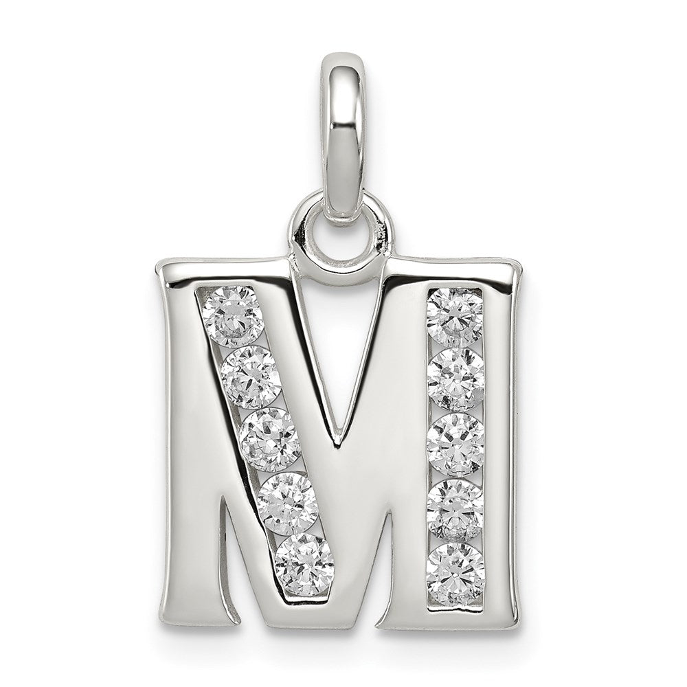 Polished;Sterling silver;CZ;Fits up to 3mm