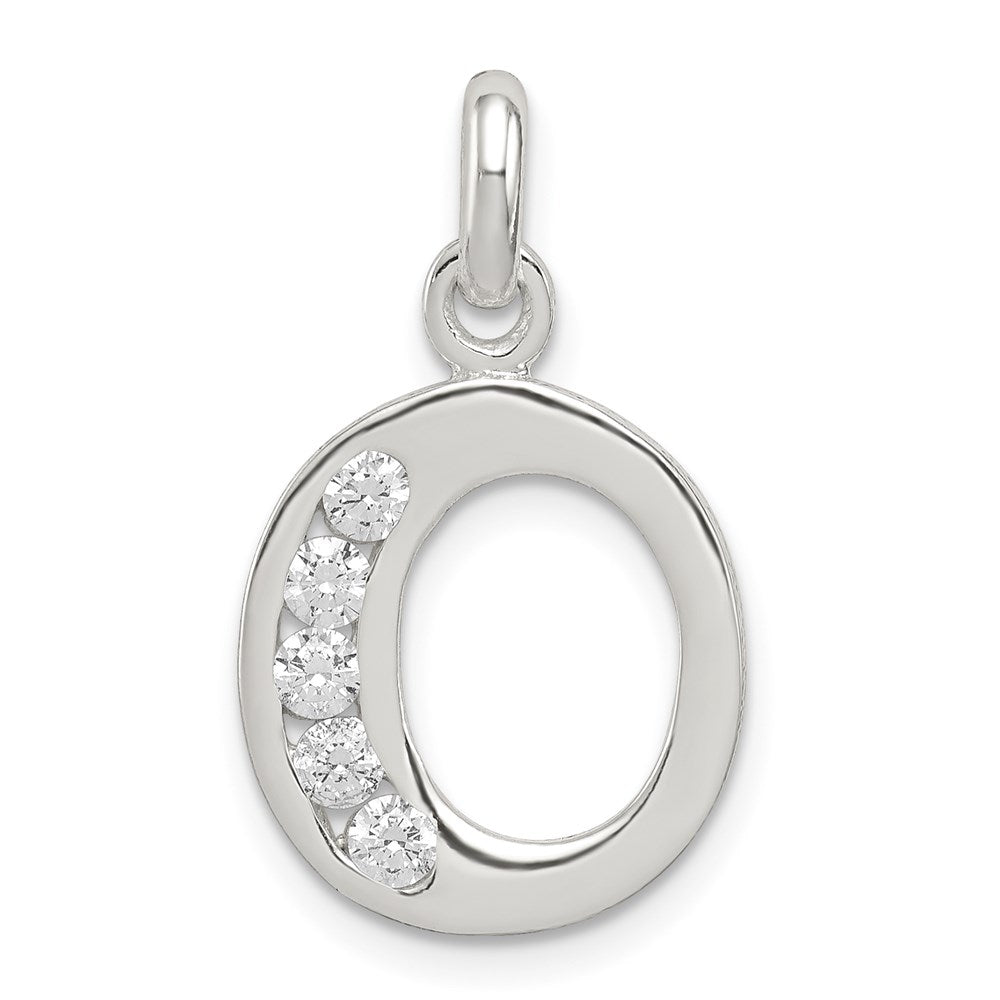 Polished;Sterling silver;CZ;Fits up to 3mm