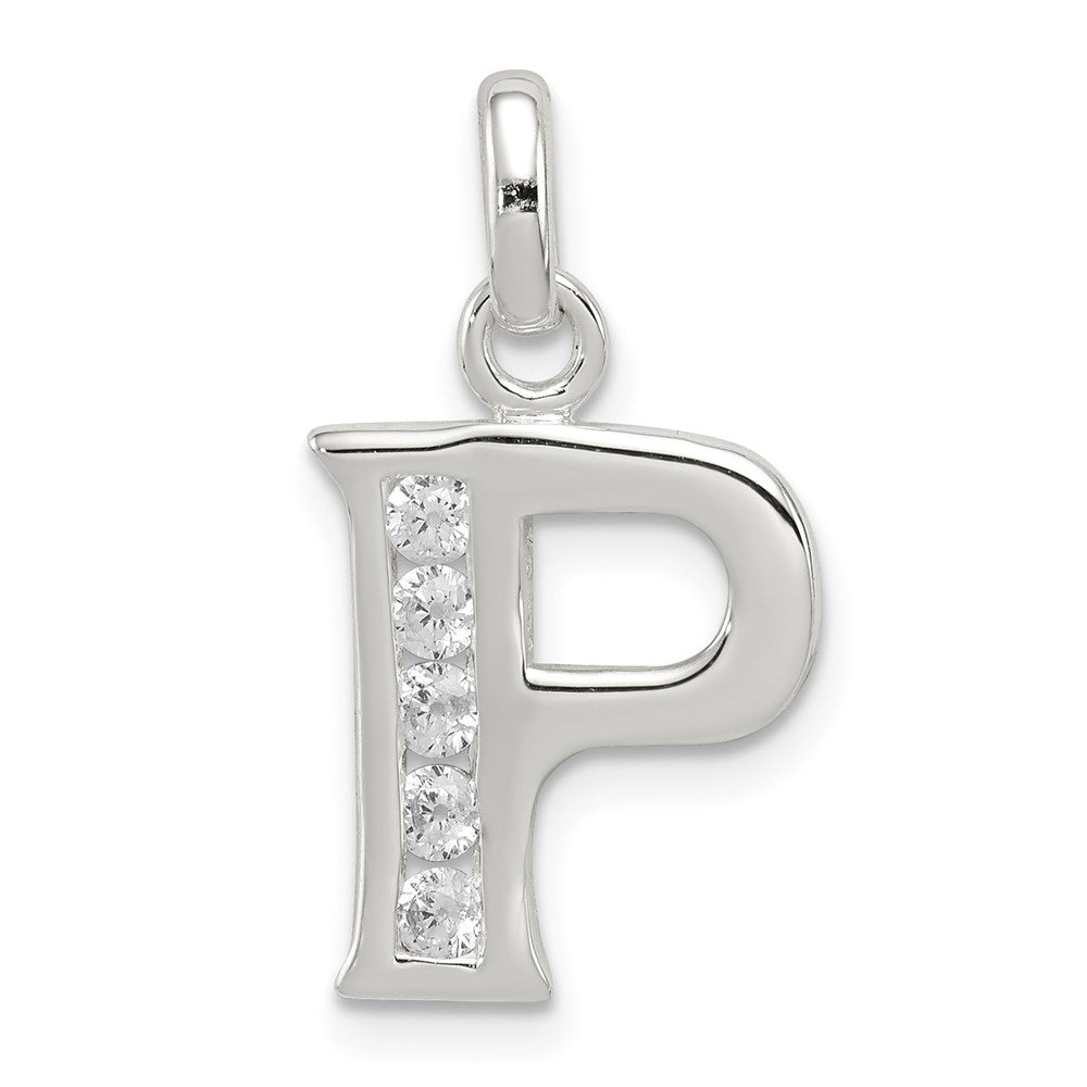 Polished;Sterling silver;CZ;Fits up to 3mm