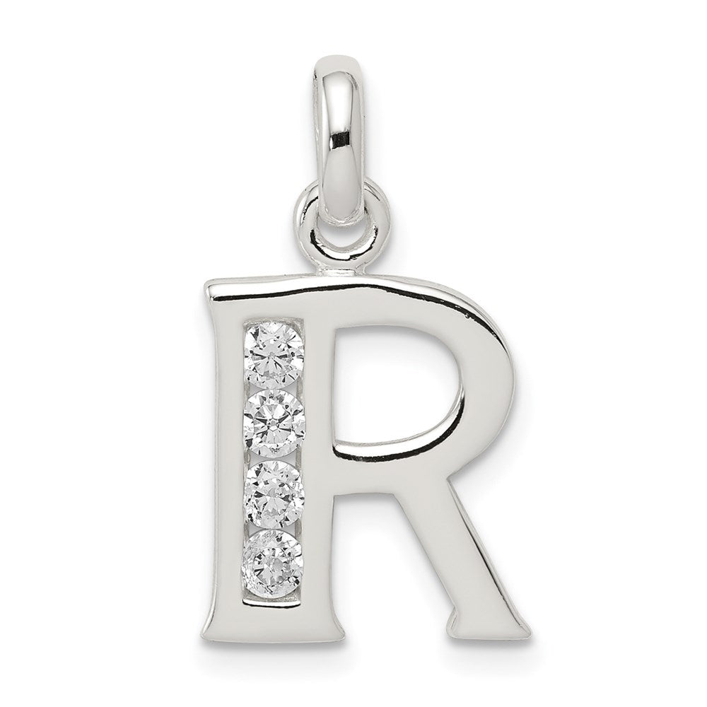 Polished;Sterling silver;CZ;Fits up to 3mm