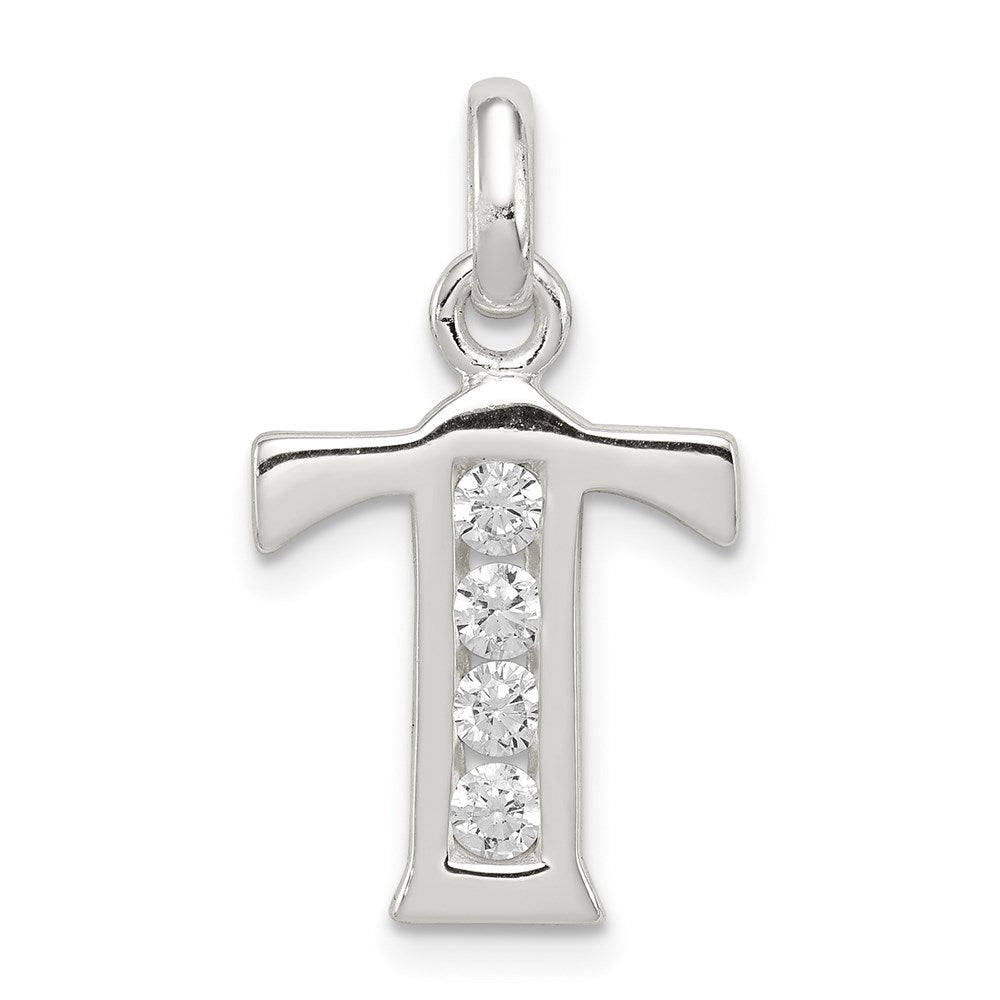 Polished;Sterling silver;CZ;Fits up to 3mm