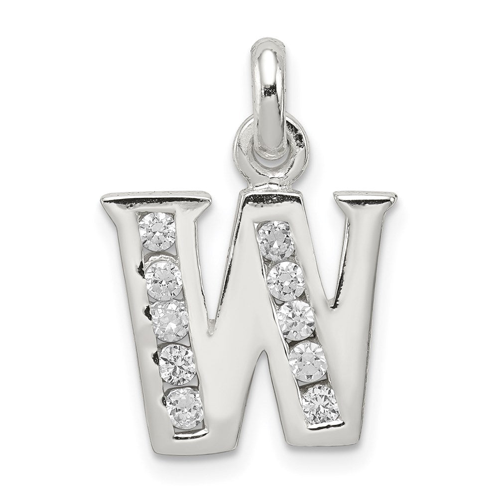 Polished;Sterling silver;CZ;Fits up to 3mm