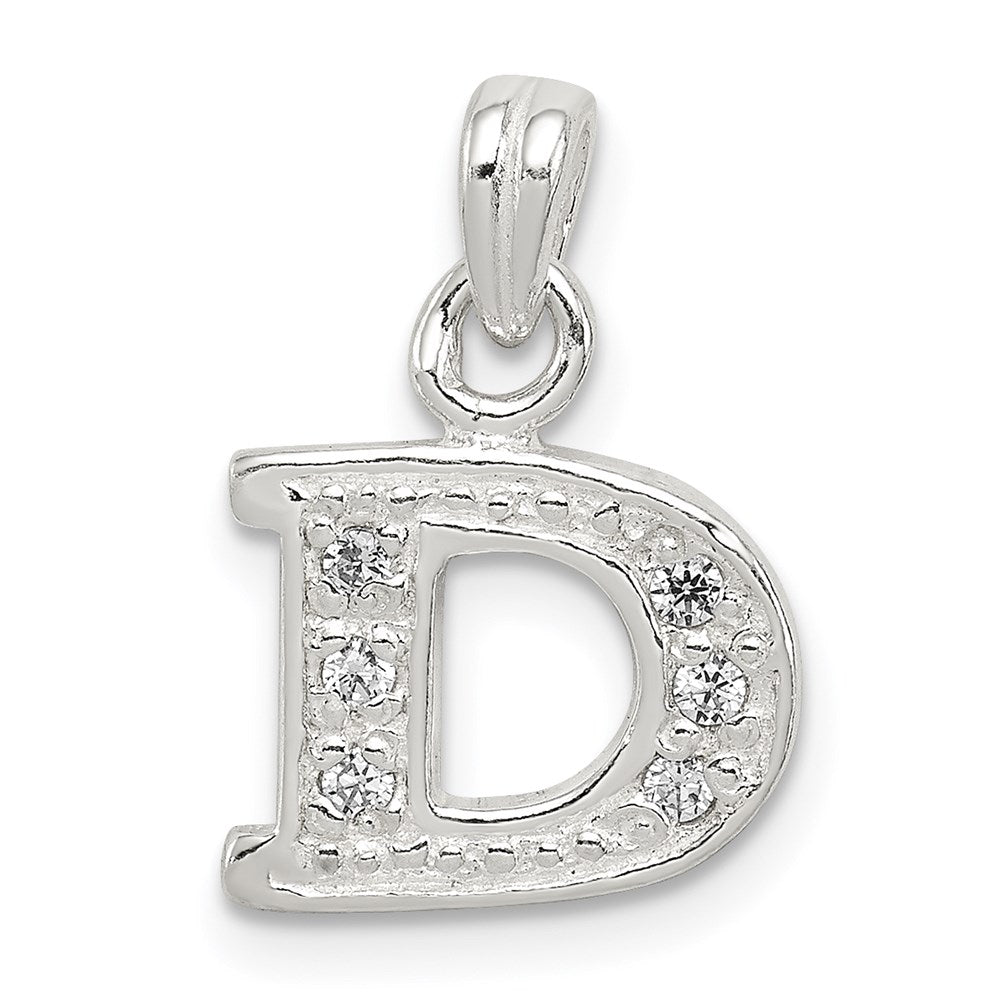 Sterling silver;CZ;Polished & satin;Chain slide