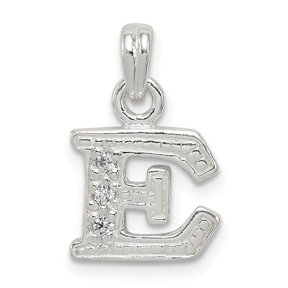 Sterling silver;CZ;Polished & satin;Chain slide
