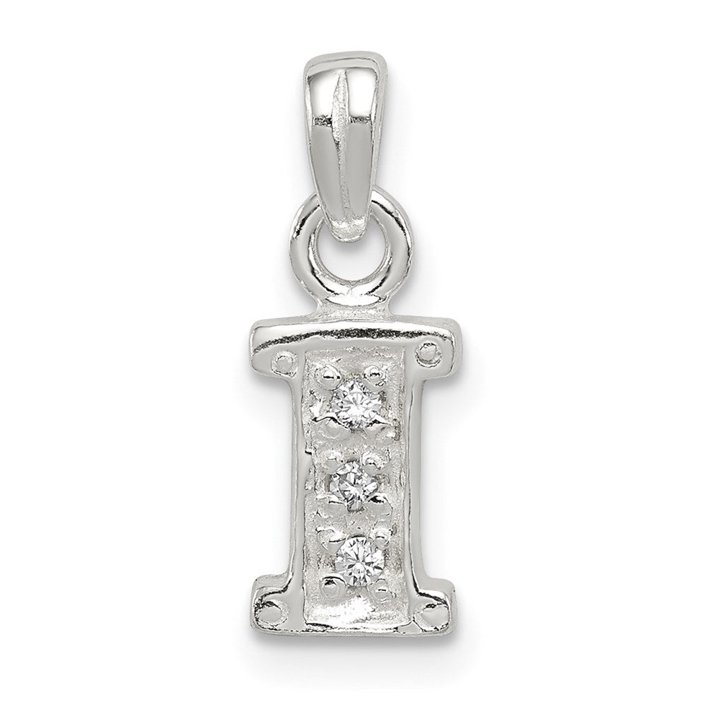 Sterling silver;CZ;Polished & satin;Chain slide