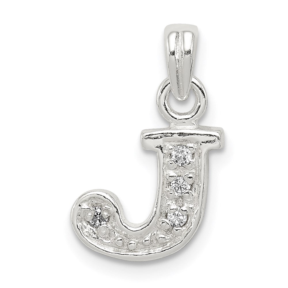 Sterling silver;CZ;Polished & satin;Chain slide