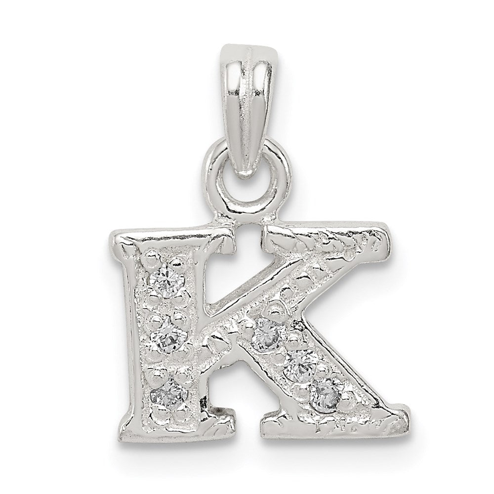 Sterling silver;CZ;Polished & satin;Chain slide