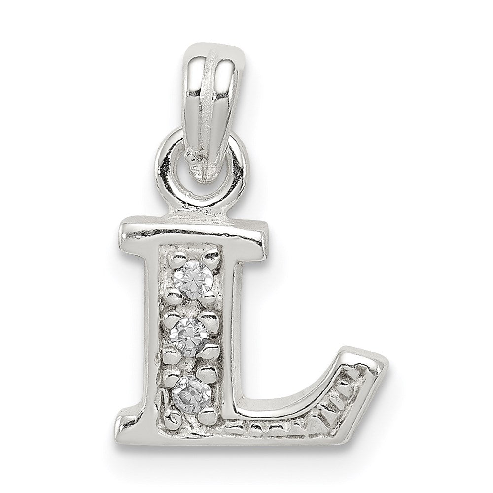 Sterling silver;CZ;Polished & satin;Chain slide