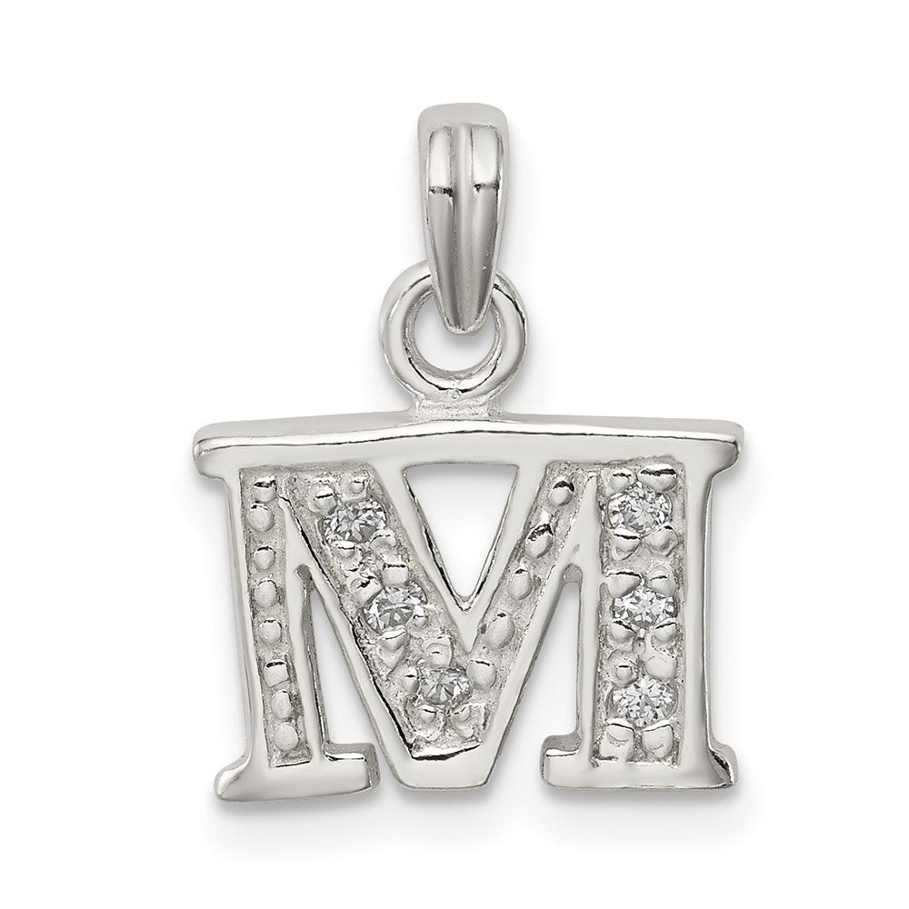 Sterling silver;CZ;Polished & satin;Chain slide
