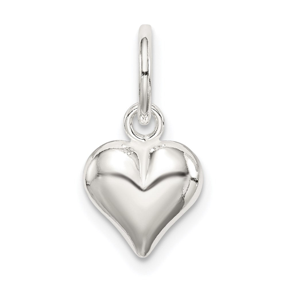 Casted;Polished;Hollow;Sterling silver;Heart