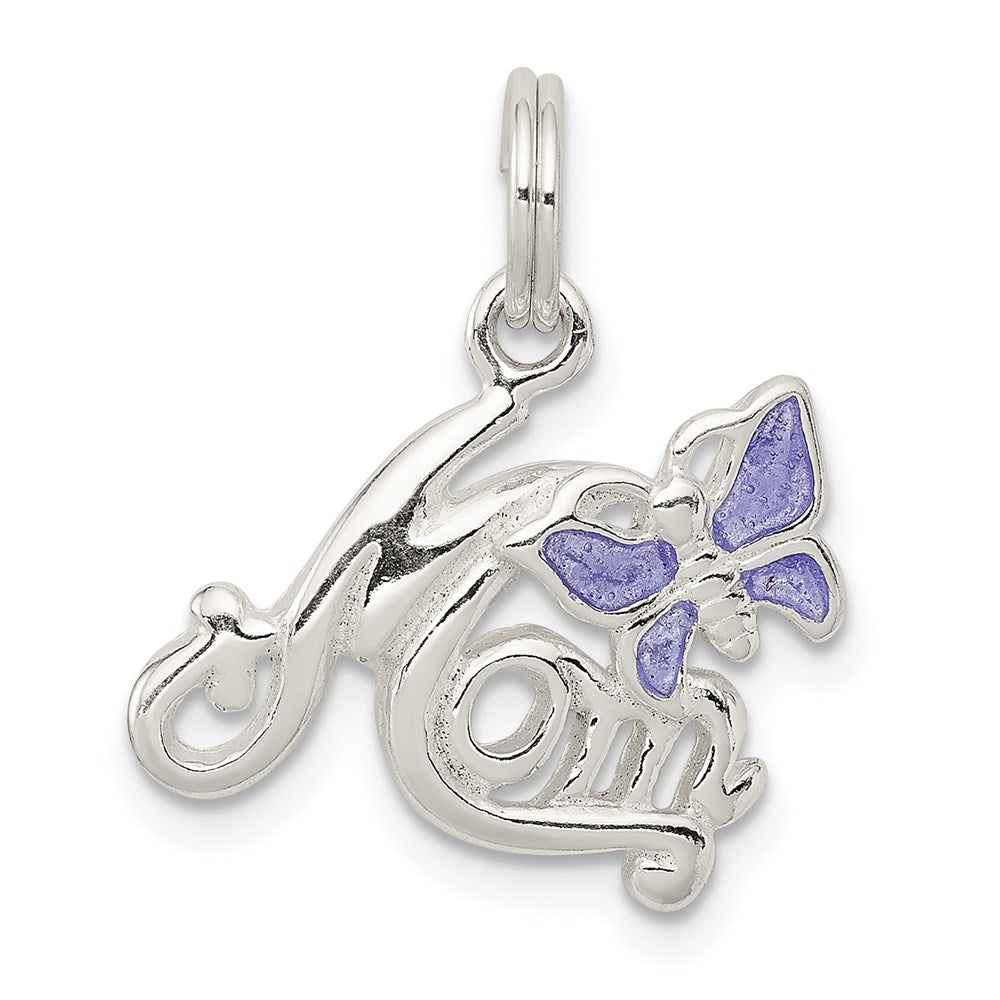 Polished;Enamel;Sterling silver;Fits up to 3mm