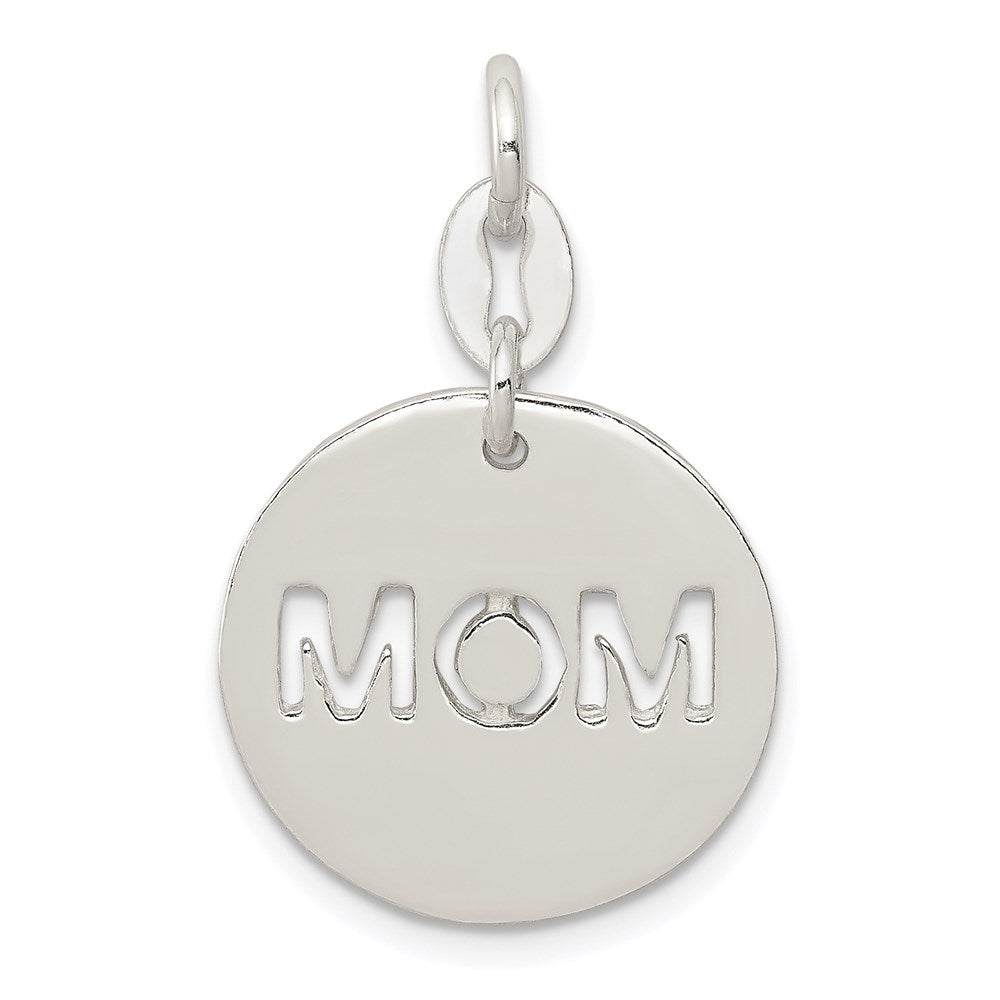 Solid;Casted;Polished;Sterling silver;Reversible;Round;Textured back;Cut-out;Flat