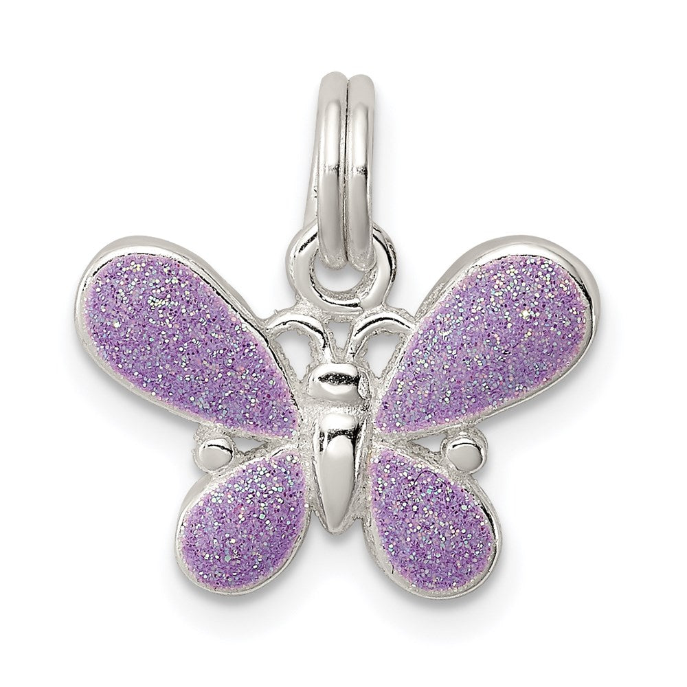 Solid;Polished;Open back;Enamel;Sterling silver