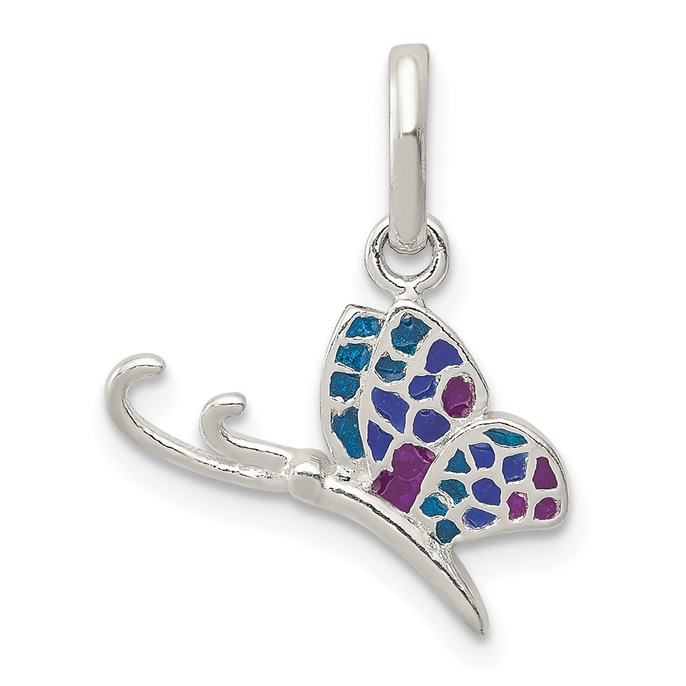 Solid;Polished;Closed back;Enamel;Polished back;Sterling silver
