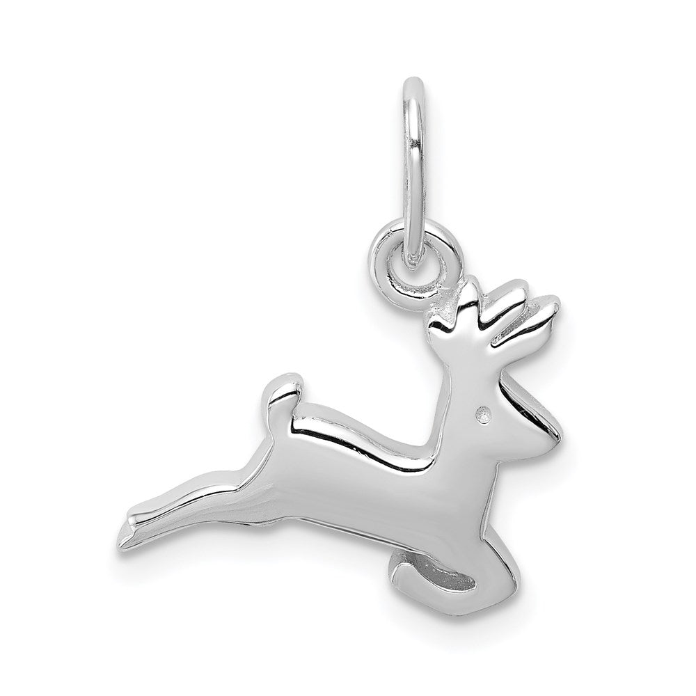 Solid;Polished;Open back;Sterling silver;Rhodium-plated