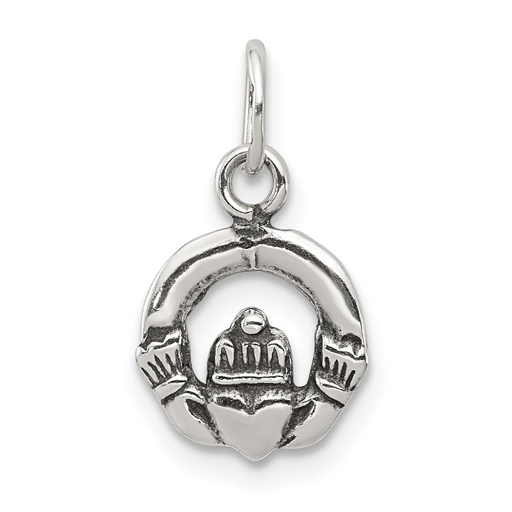Solid;Casted;Polished;Open back;Sterling silver;Antiqued