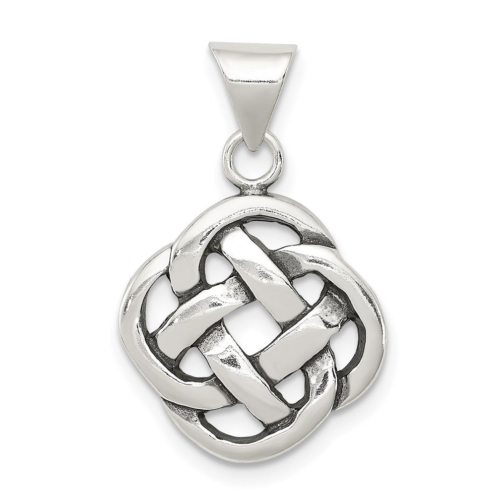 Solid;Casted;Open back;Sterling silver;Antiqued;Fits up to 3mm