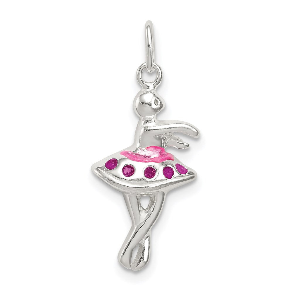 Casted;Polished;Enamel;Sterling silver