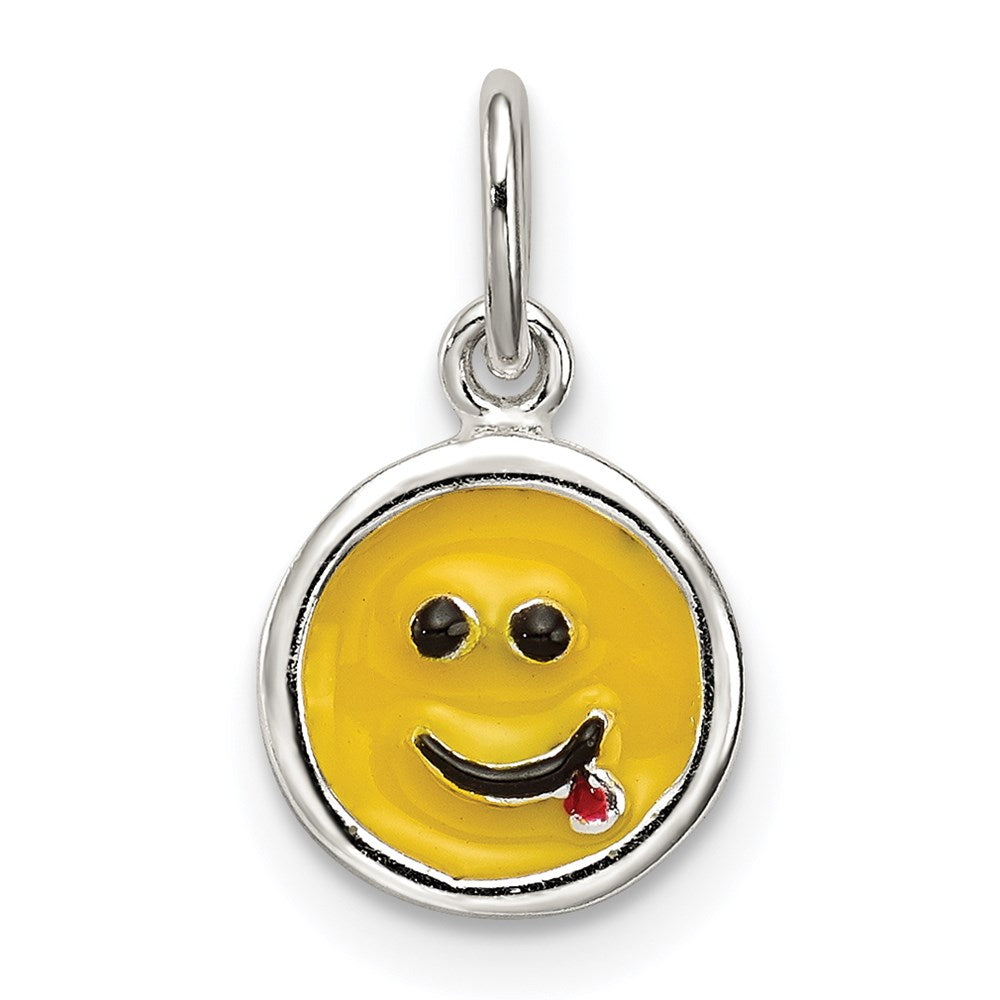 Polished;Enamel;Sterling silver