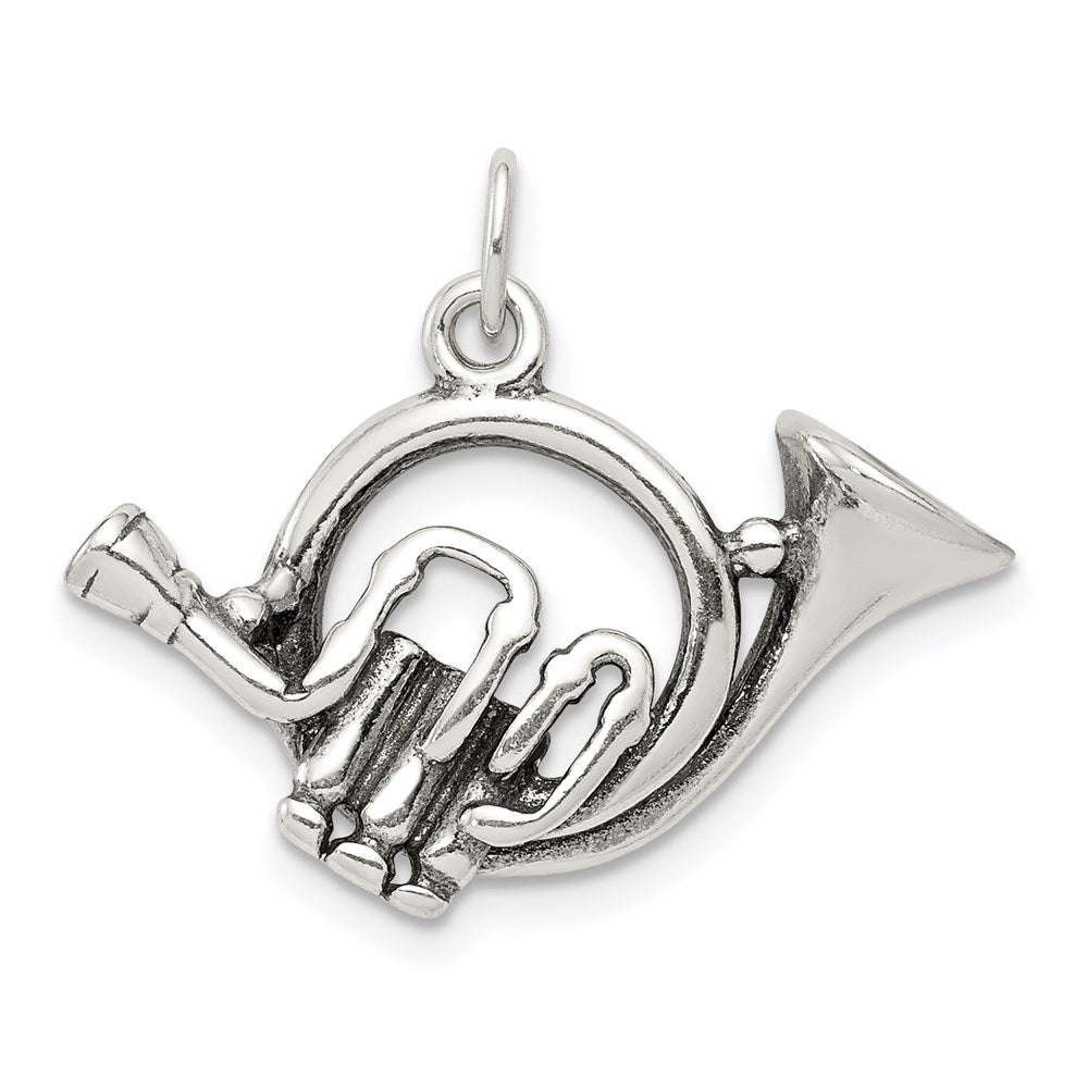 Solid;Casted;Polished;3-D;Sterling silver;Antiqued