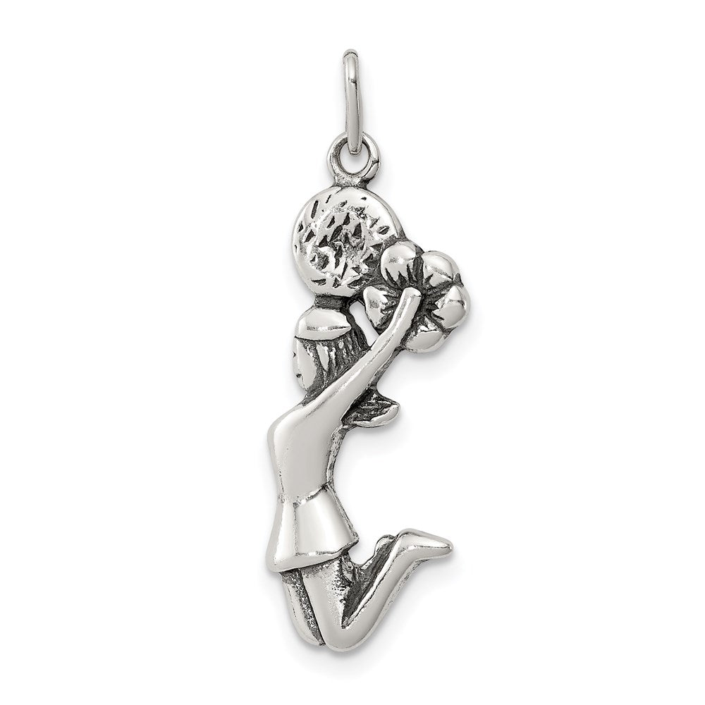 Casted;Polished;Sterling silver;Antiqued