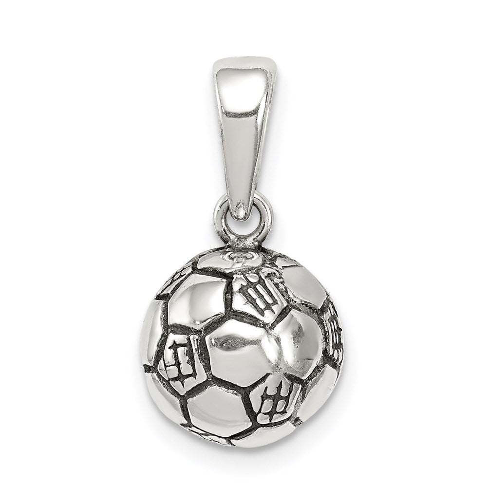 Polished;3-D;Sterling silver;Antiqued