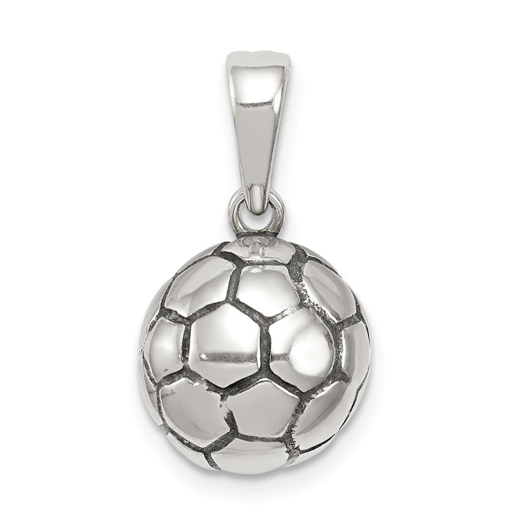 Polished;3-D;Sterling silver;Antiqued