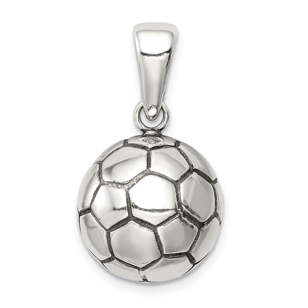 Polished;3-D;Sterling silver;Antiqued