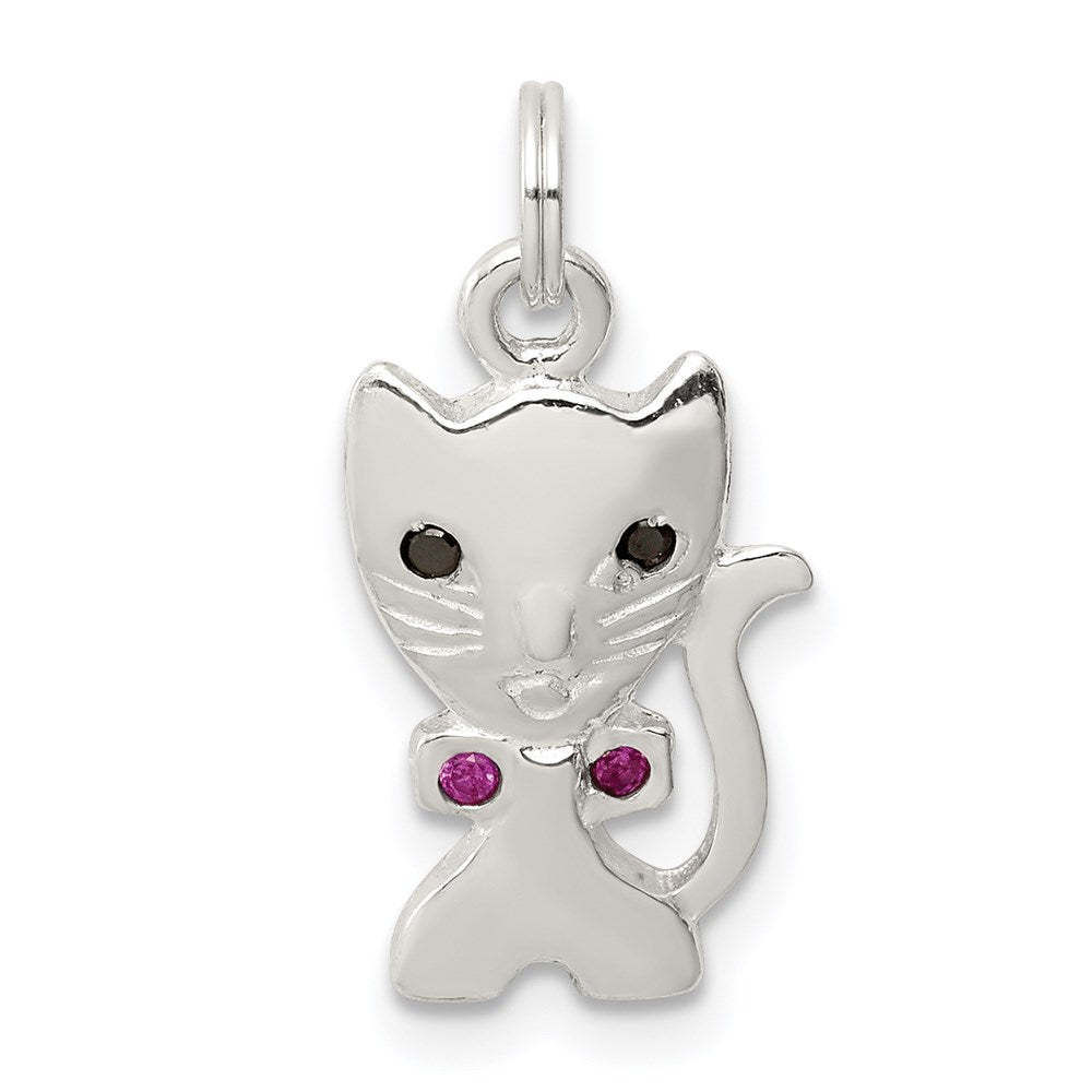 Solid;Polished;Flat back;Enamel;Sterling silver
