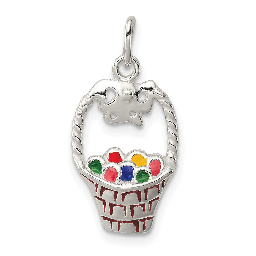 Polished;Open back;Enamel;Sterling silver