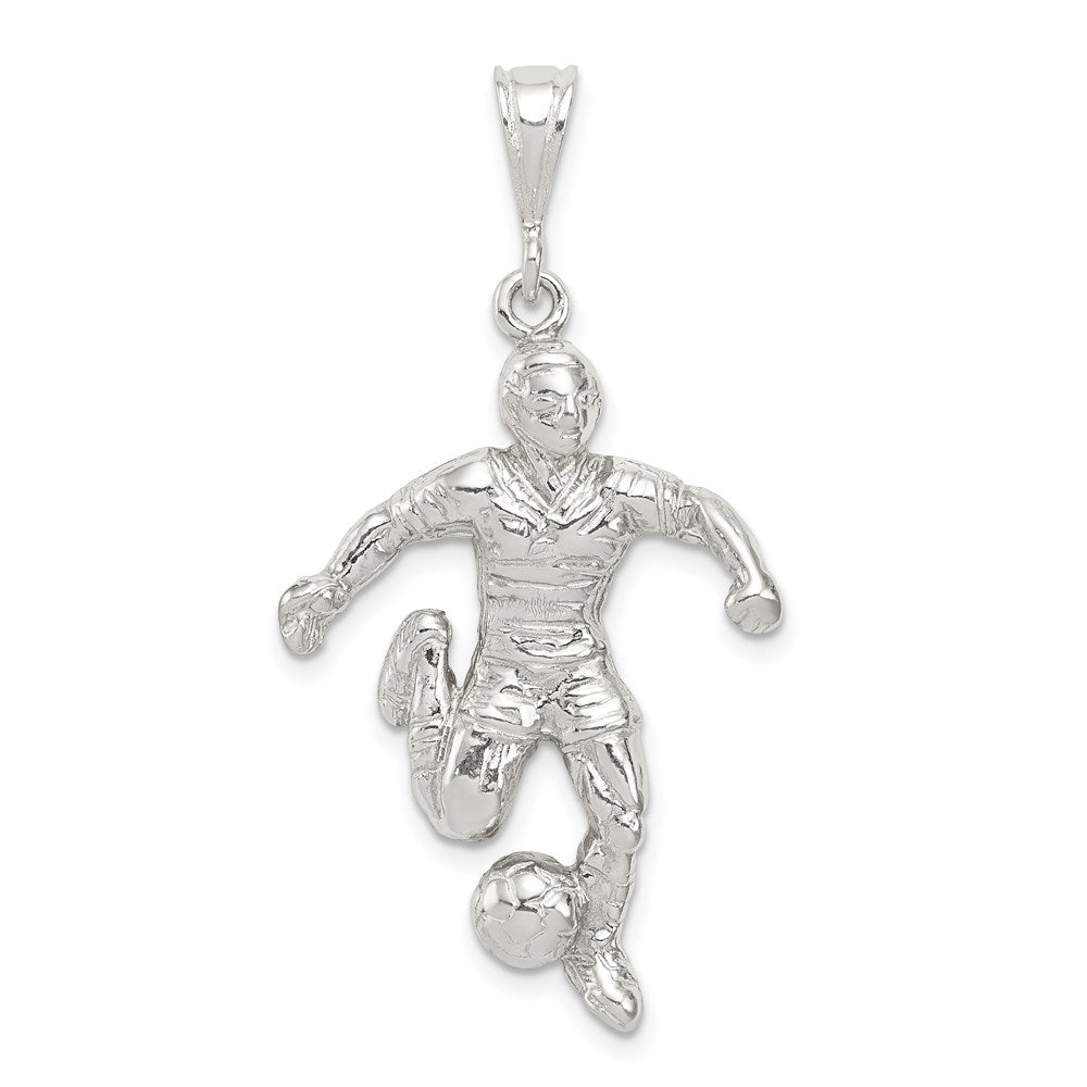 Solid;Casted;Polished;3-D;Sterling silver