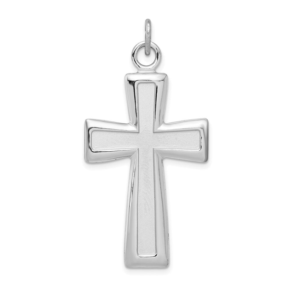 Solid;Flat back;Engravable;Sterling silver;Polished & satin;Satin Back