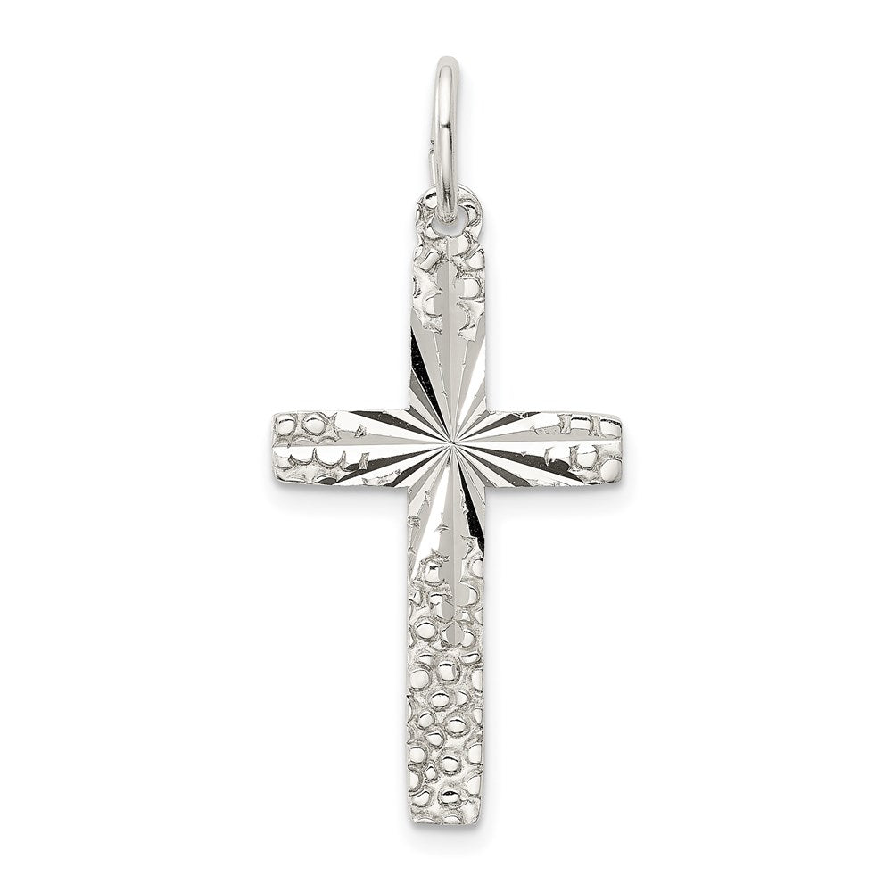 Casted;Sterling silver;Polished & satin;Diamond Cut;Fits up to 3mm