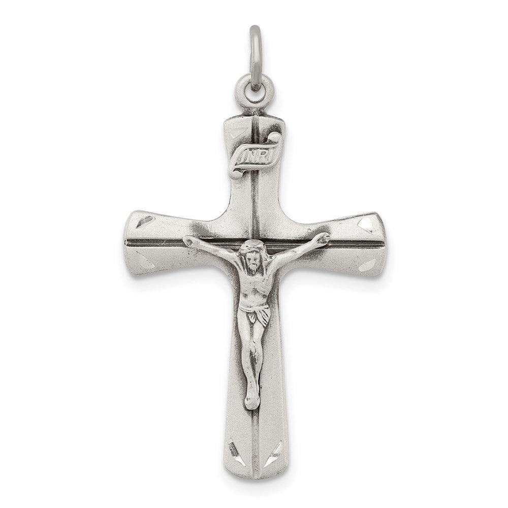 Casted;Satin;Sterling silver;Antiqued