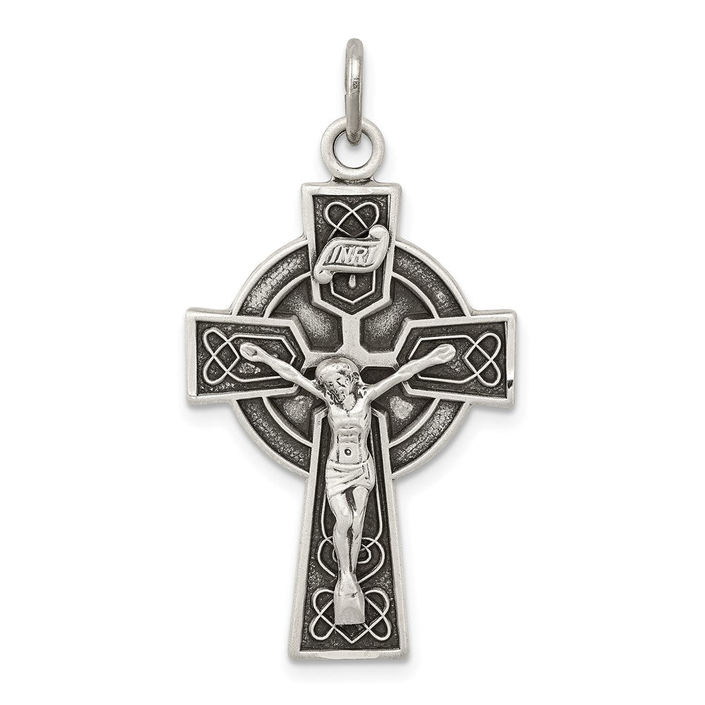 Casted;Satin;Sterling silver;Antiqued