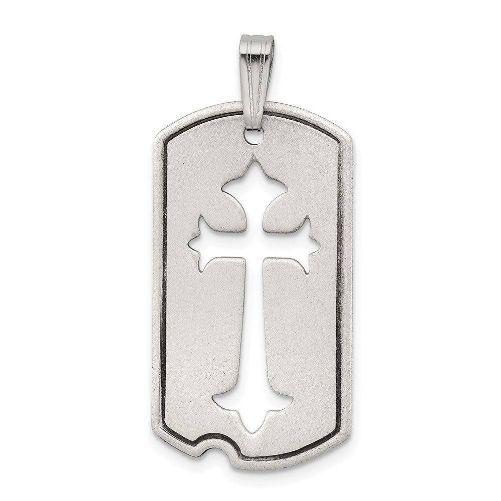 Satin;Sterling silver;Cut-out;Antiqued