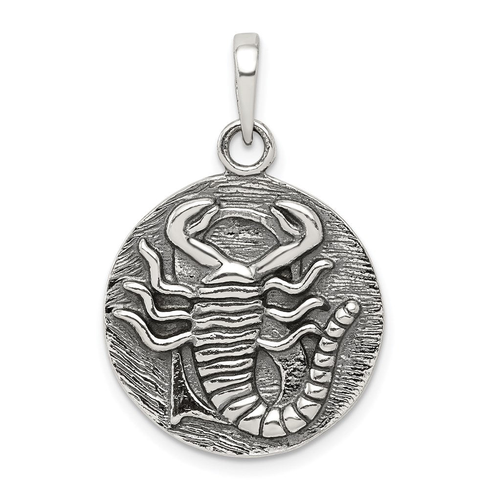 Solid;Casted;Polished back;Sterling silver;Reversible;Round;Textured;Antiqued;Fits up to 4mm