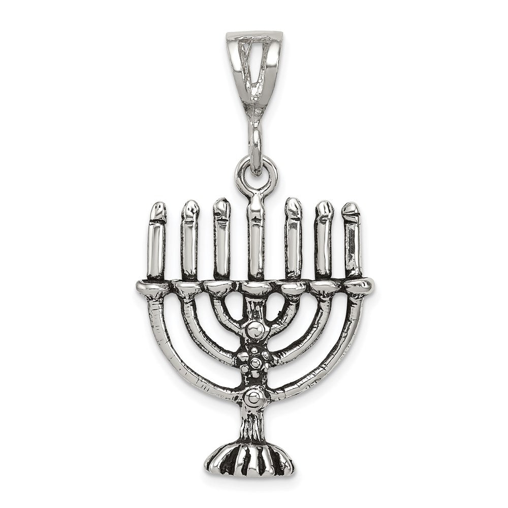 Solid;3-D;Sterling silver;Antiqued