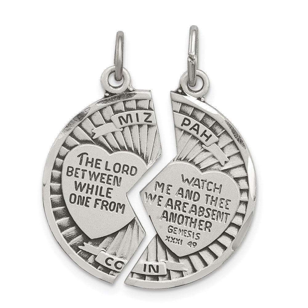 Engravable;Sterling silver;Antiqued