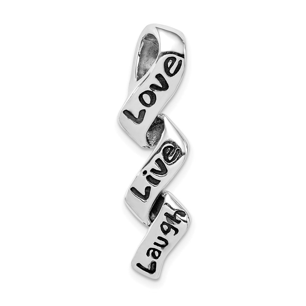 Solid;Polished;Enamel;Sterling silver;Rhodium-plated;Fits up to 4mm