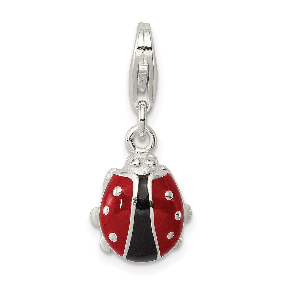 Solid;Polished;Open back;Enamel;Sterling silver;Fancy lobster