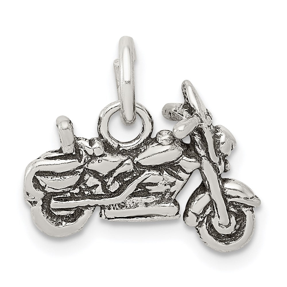 Solid;3-D;Sterling silver;Antiqued
