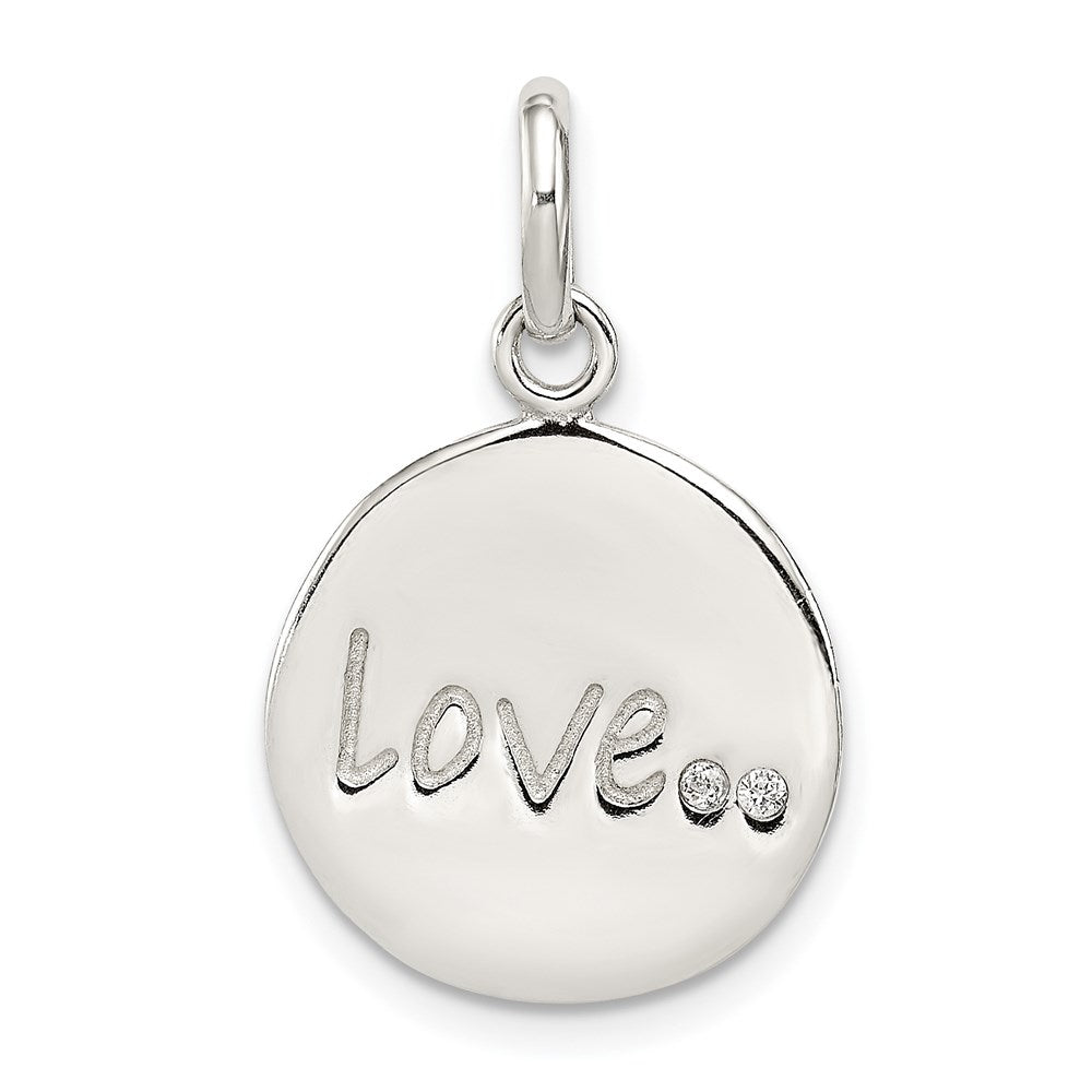 Solid;Diamond-cut;Polished;Sterling silver;CZ