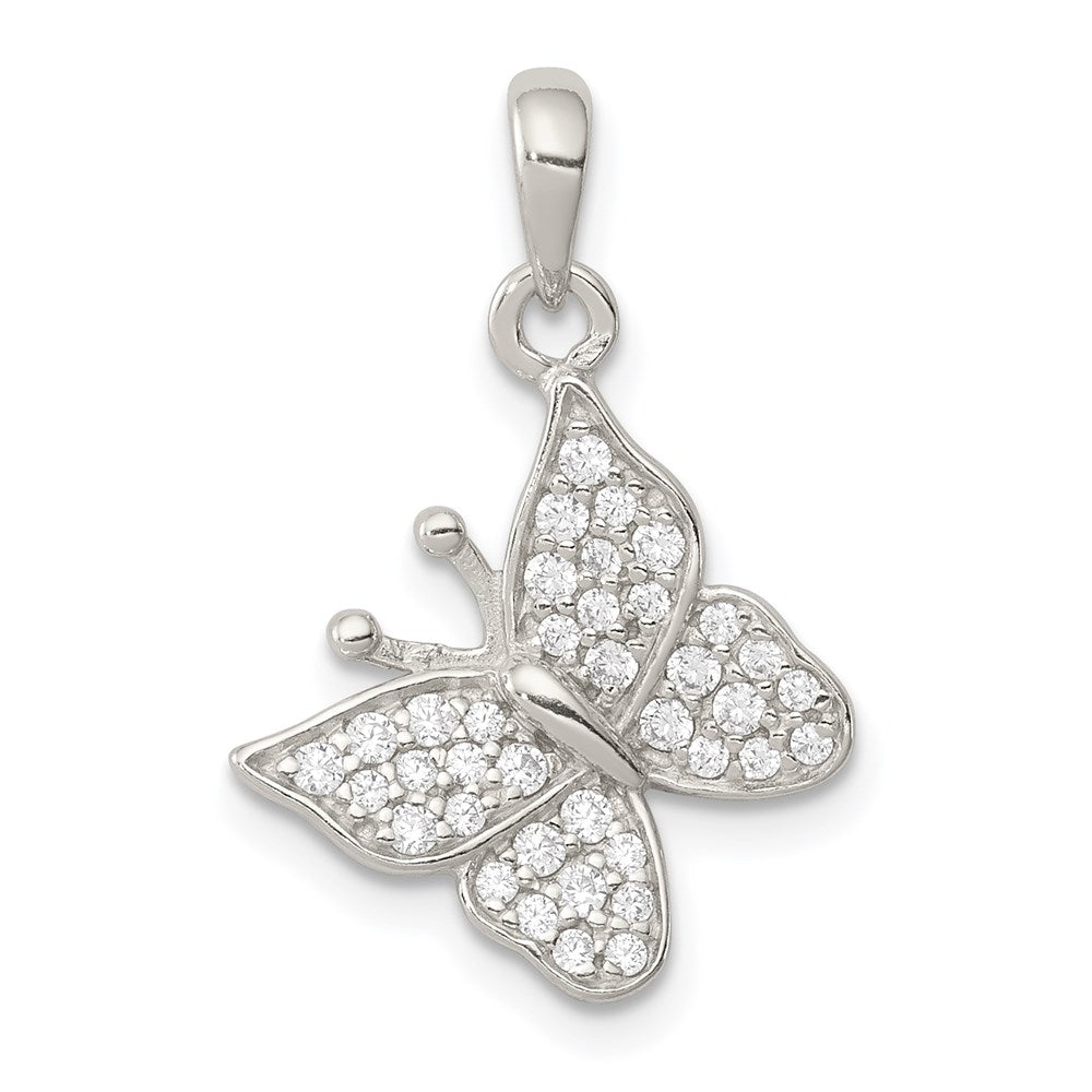 Polished;Flat back;Sterling silver;CZ