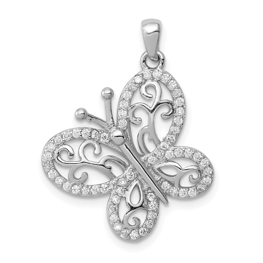 Polished;Open back;Sterling silver;CZ