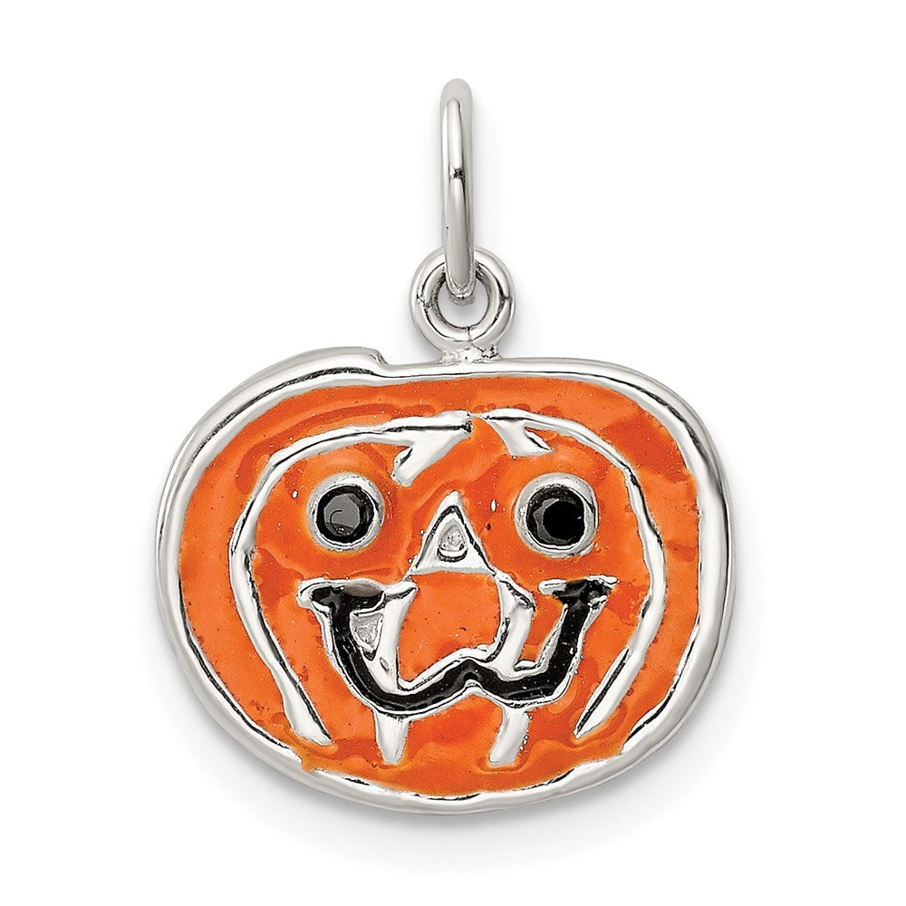 Polished;Flat back;Enamel;Sterling silver
