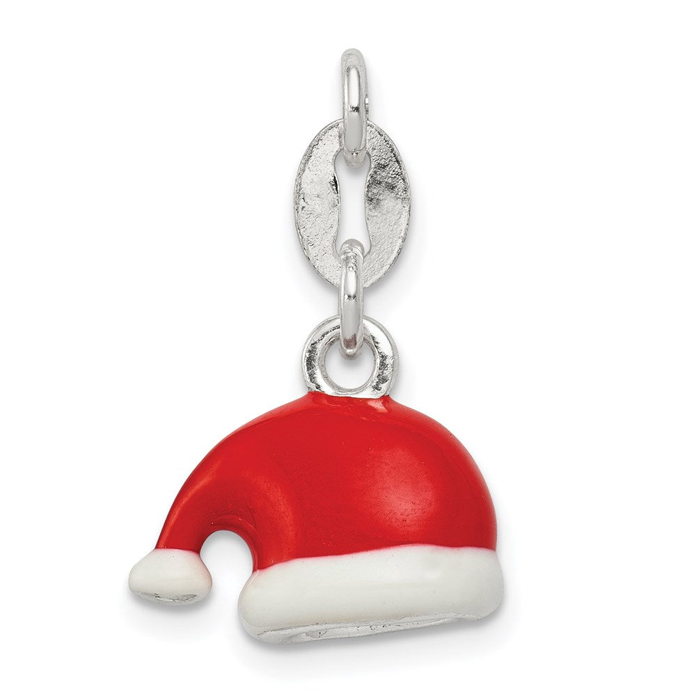 Polished;3-D;Enamel;Sterling silver