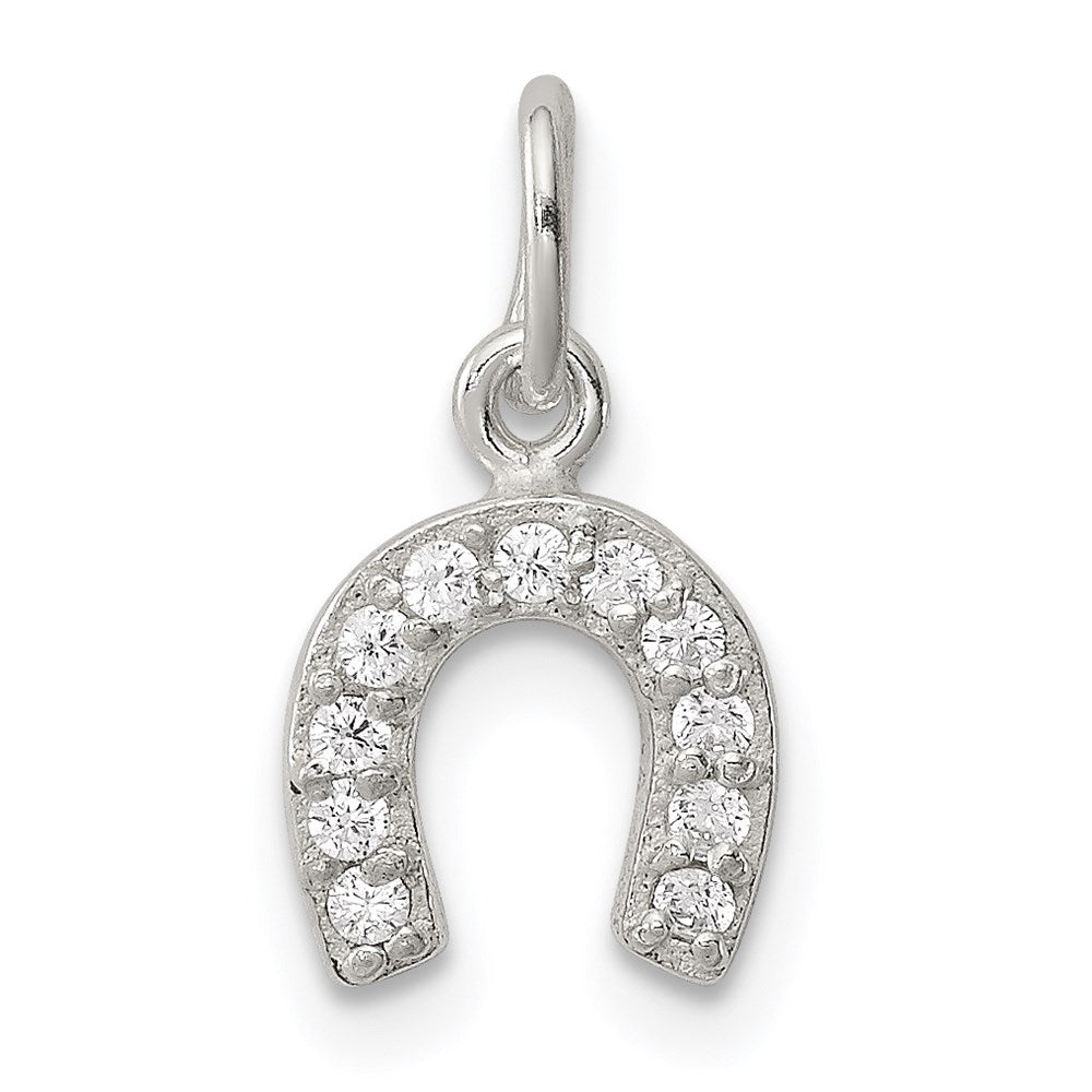 Polished;Sterling silver;CZ