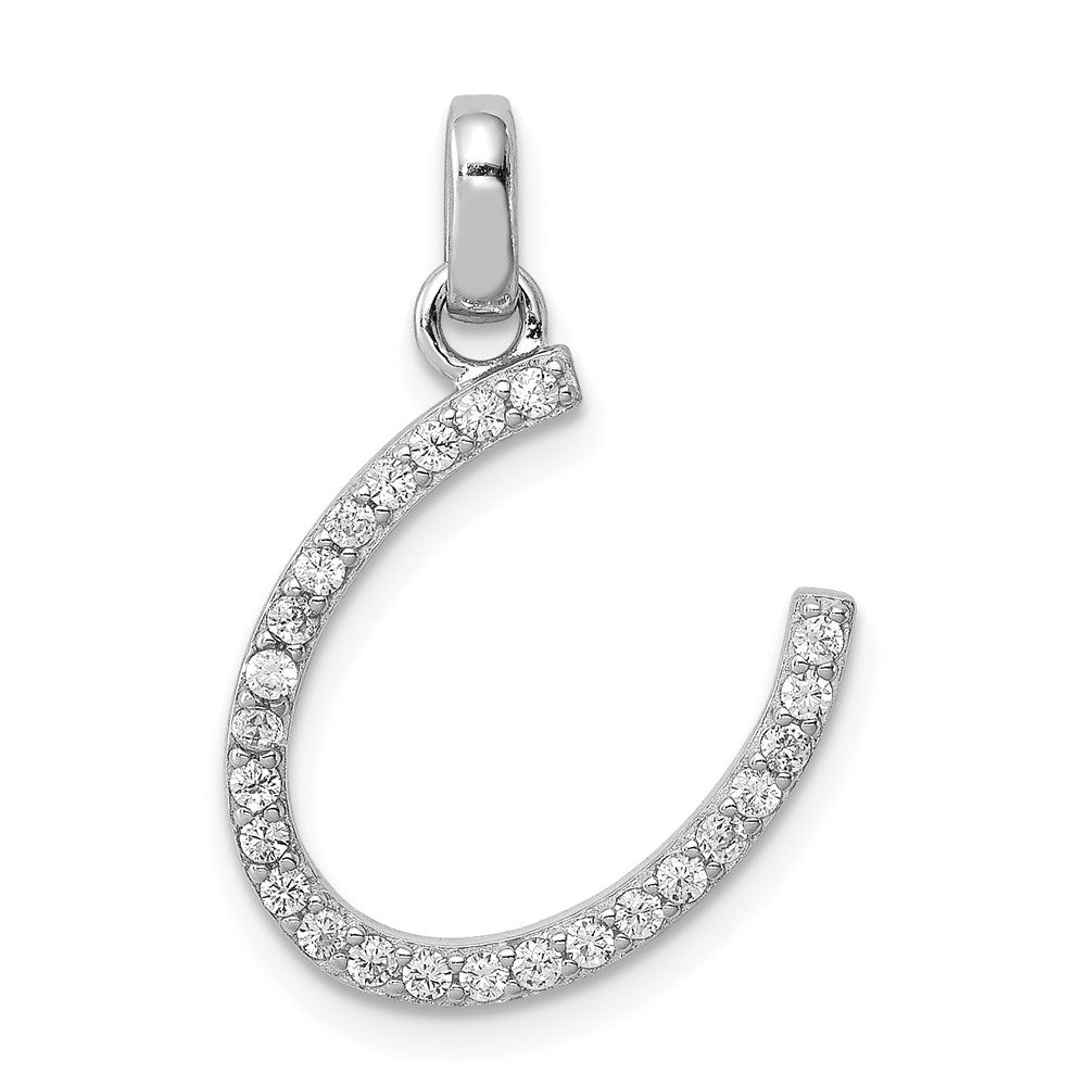 Polished;Sterling silver;CZ