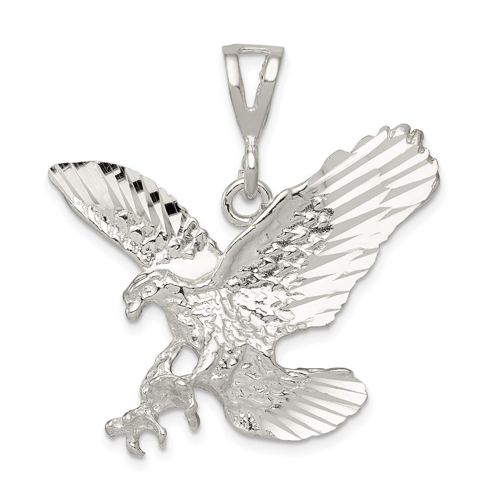 Solid;Casted;Diamond-cut;Polished;Open back;Sterling silver